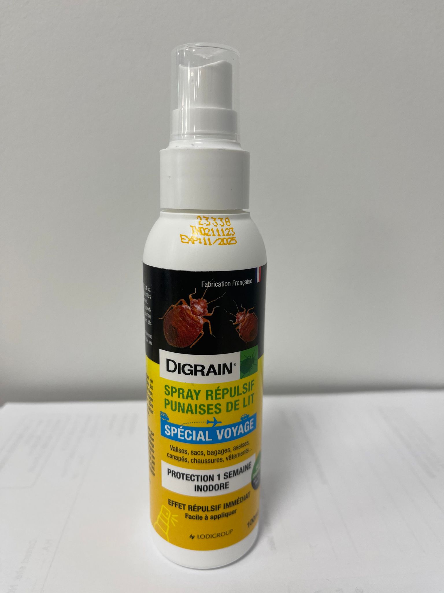 Spray répulsif punaises de lit spécial voyage